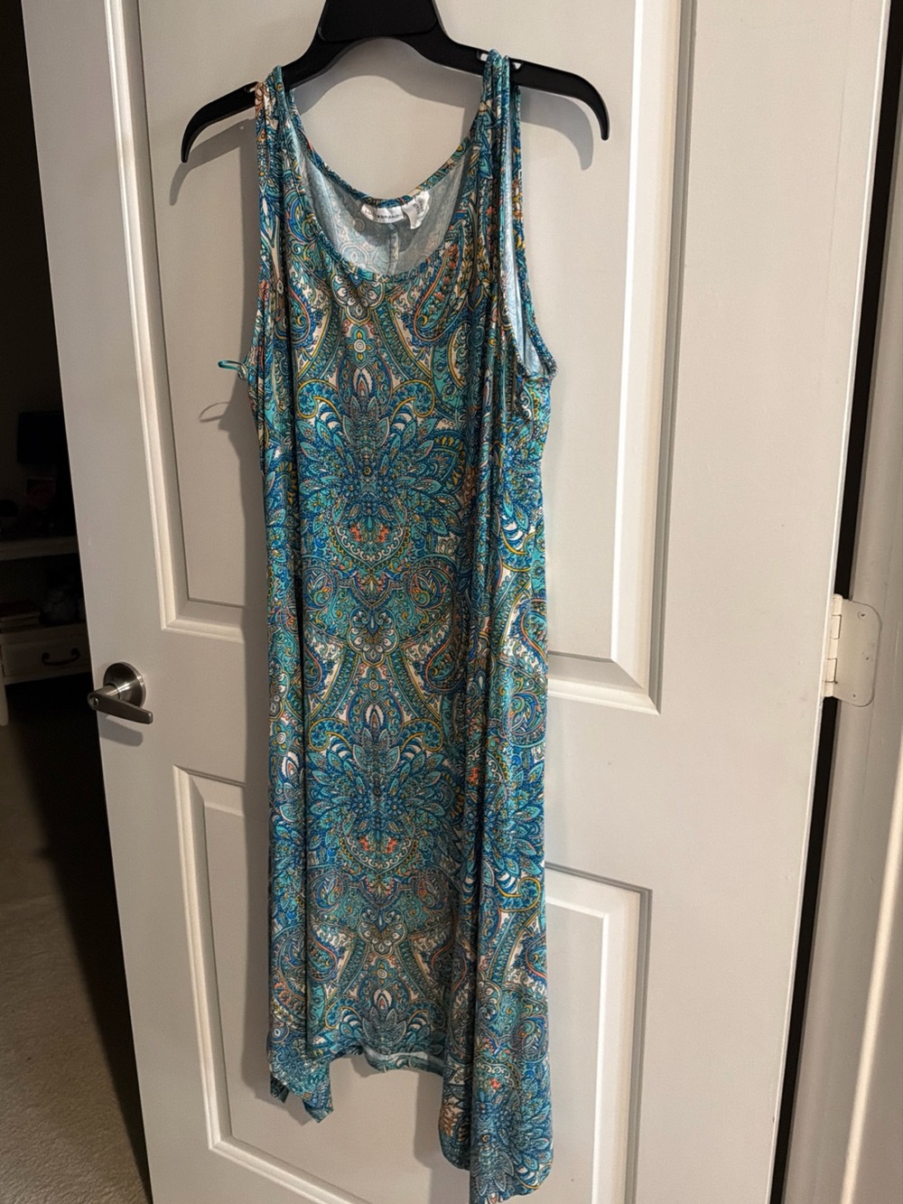 Lucky Brand Turquoise Paisley Maxi Dress
